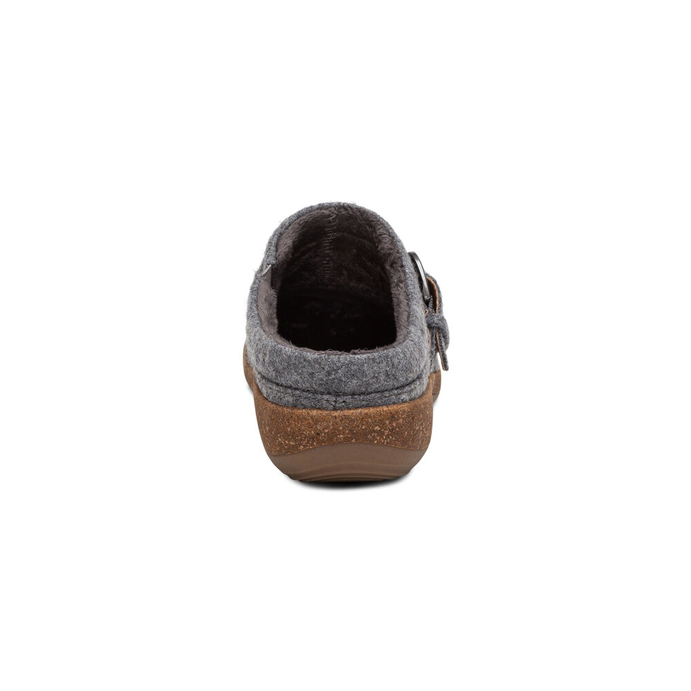 Aetrex Women's Libby Comfort Clogs - Grey | USA PSUM4NH